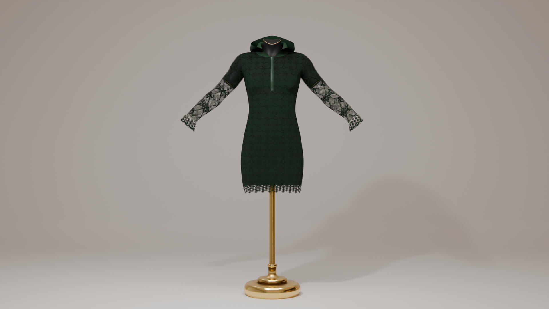 Lace Hooded Dress for Genesis 8 Female / Genesis 9 Daz Content