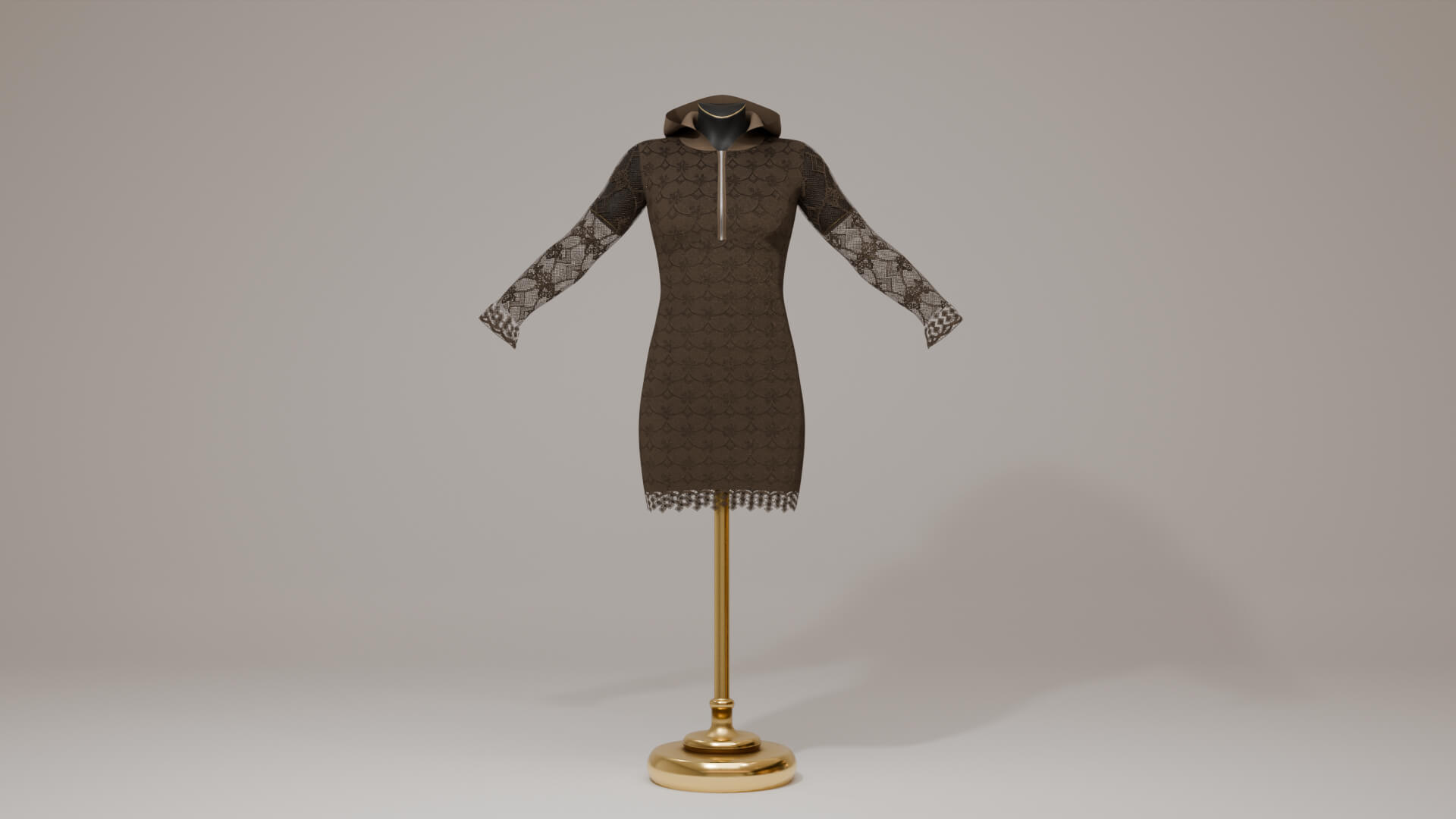 Lace Hooded Dress for Genesis 8 Female / Genesis 9 Daz Content