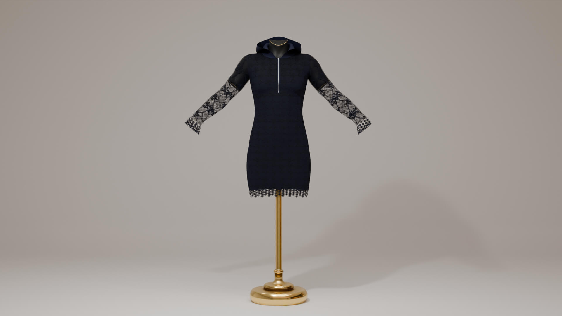 Lace Hooded Dress for Genesis 8 Female / Genesis 9 Daz Content