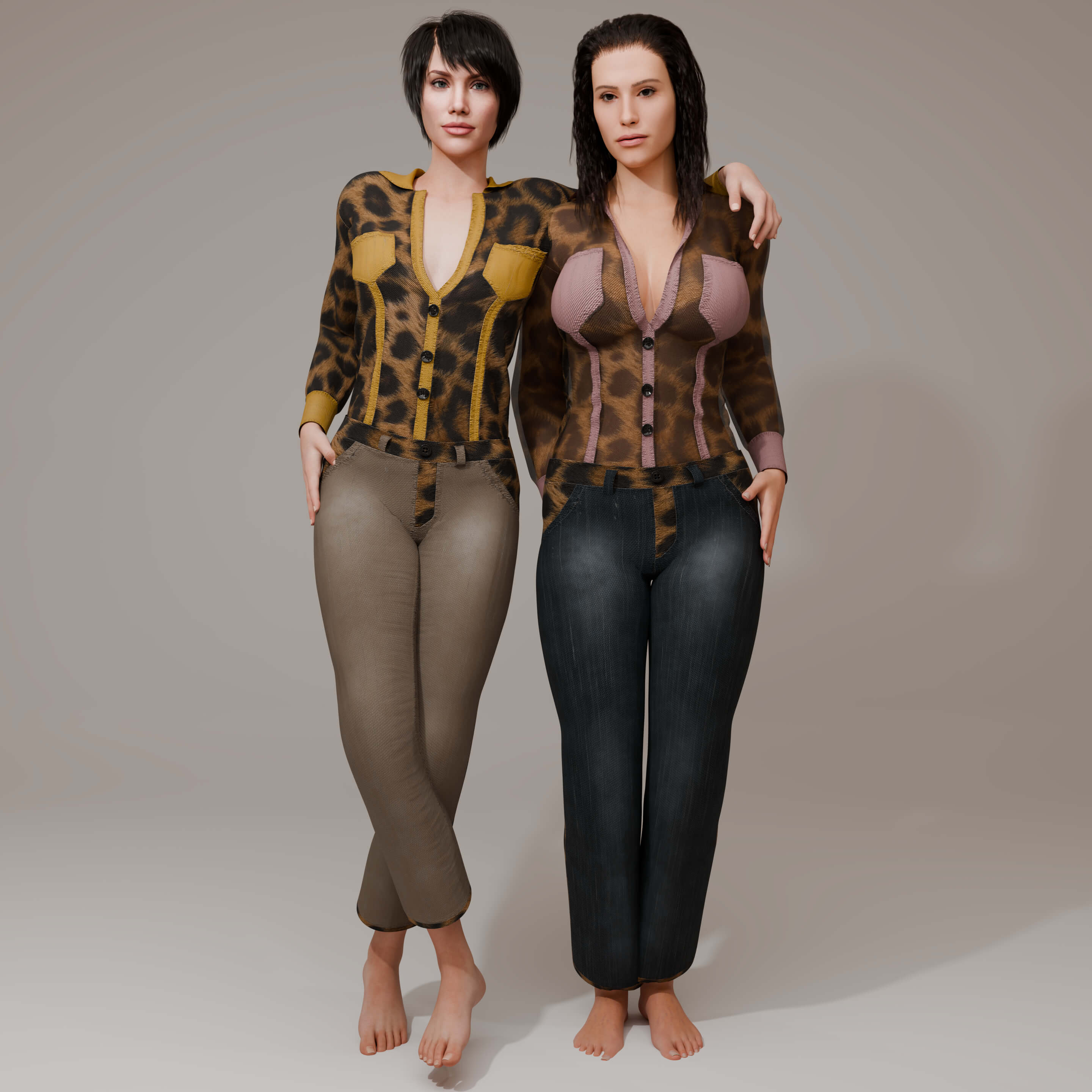 Lepperd Jeans Outfit for Genesis 8 Female / Genesis 9 Daz Content
