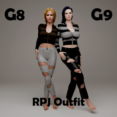 RPJ Outfit for Genesis 8 Female / Genesis 9 Daz Content