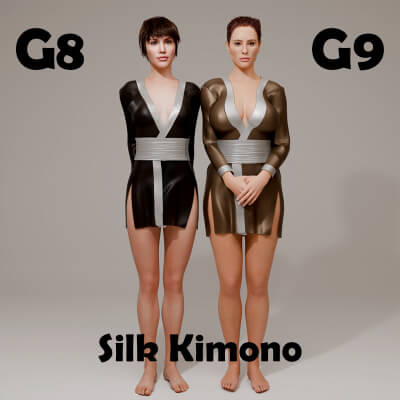 Silk Kimono for Genesis 8 Female / Genesis 9