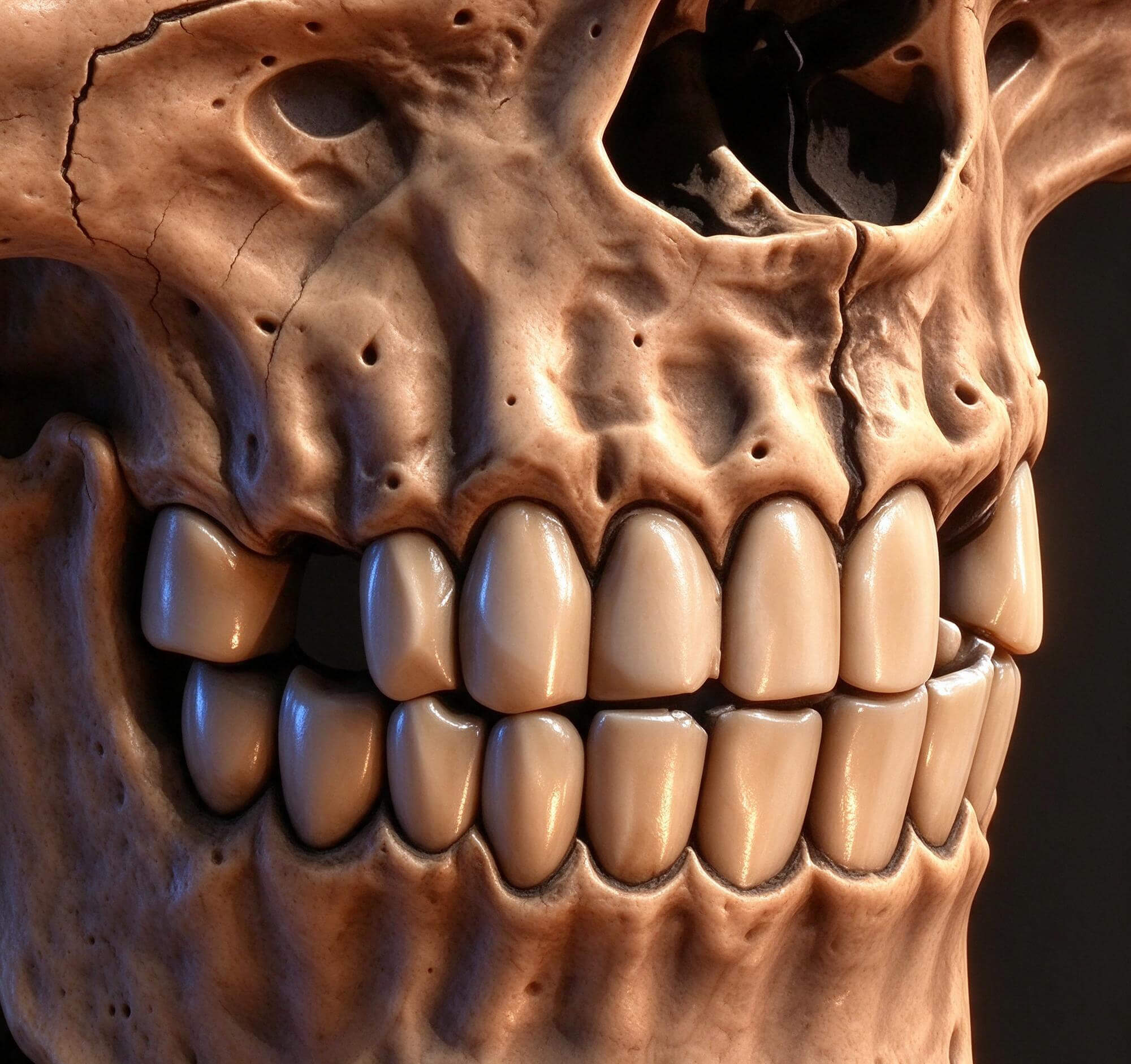 Cracked Weathered Human Skull 3D Model 3D Model