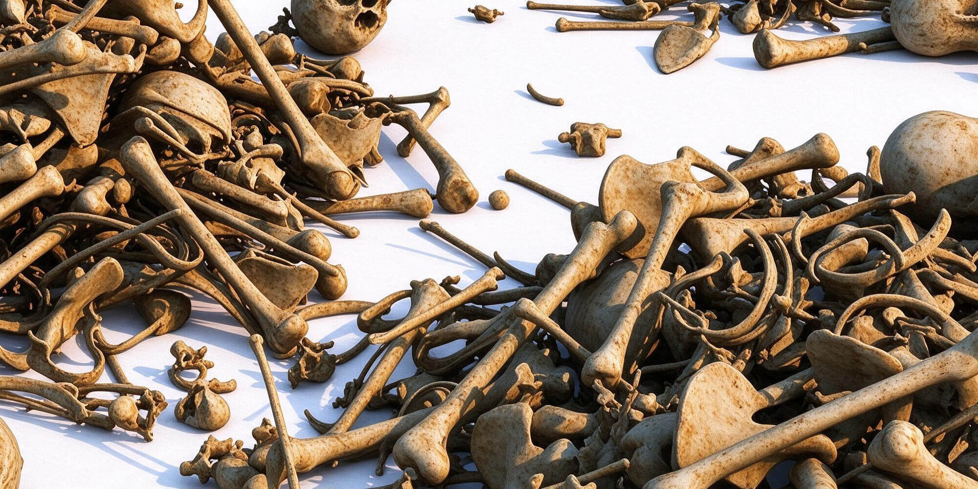 Human Skeleton Bone Pile Scattered Bones 3D Model 3D Model