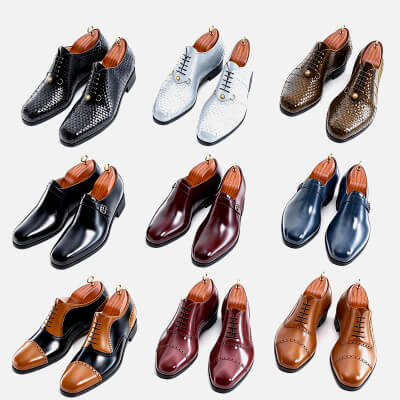 Luxury Men’s Dress Leather Shoes Collection 3D Model P