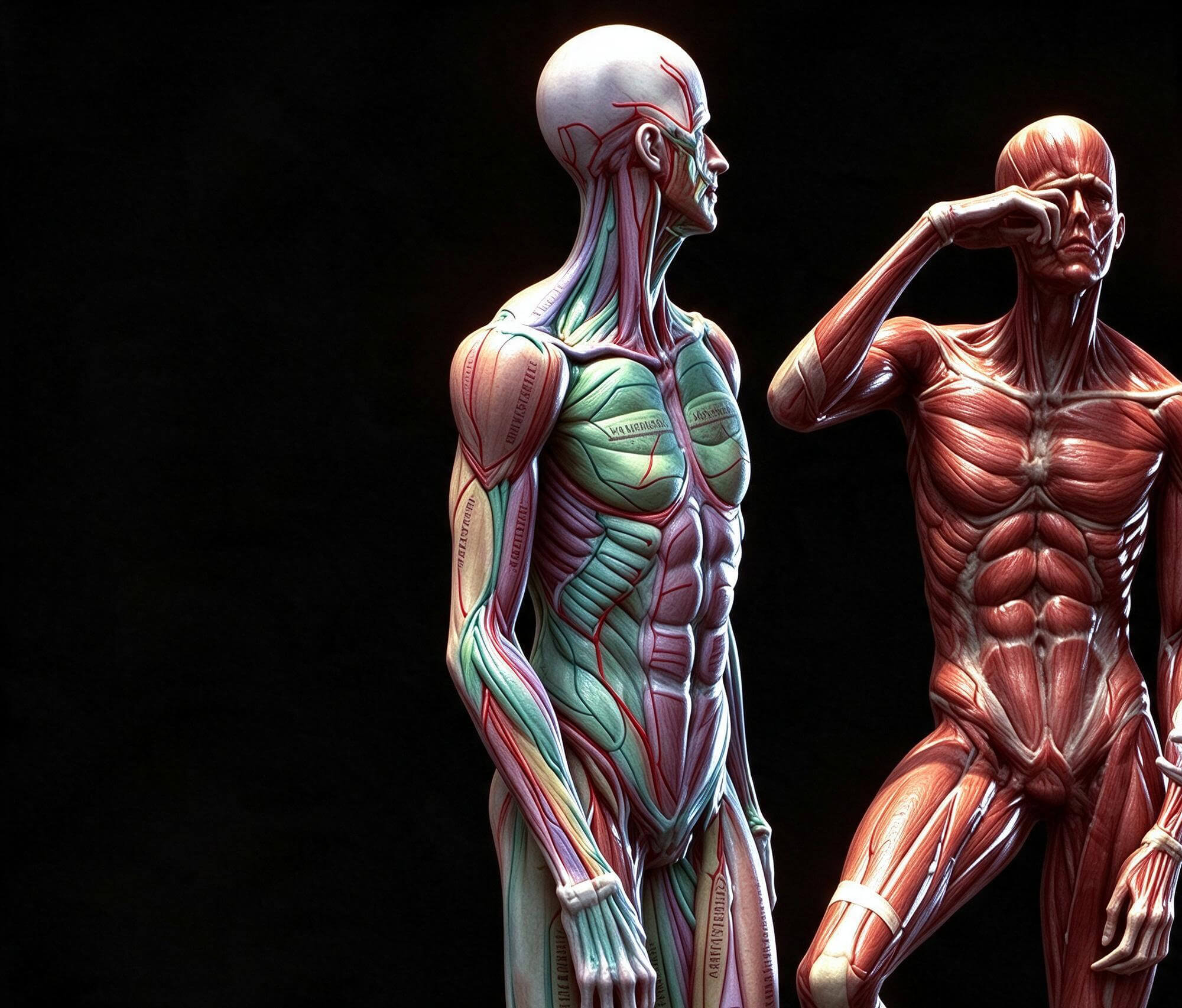 Male Human Muscular Anatomy Figure Multiple Poses 3D Model 3D Model