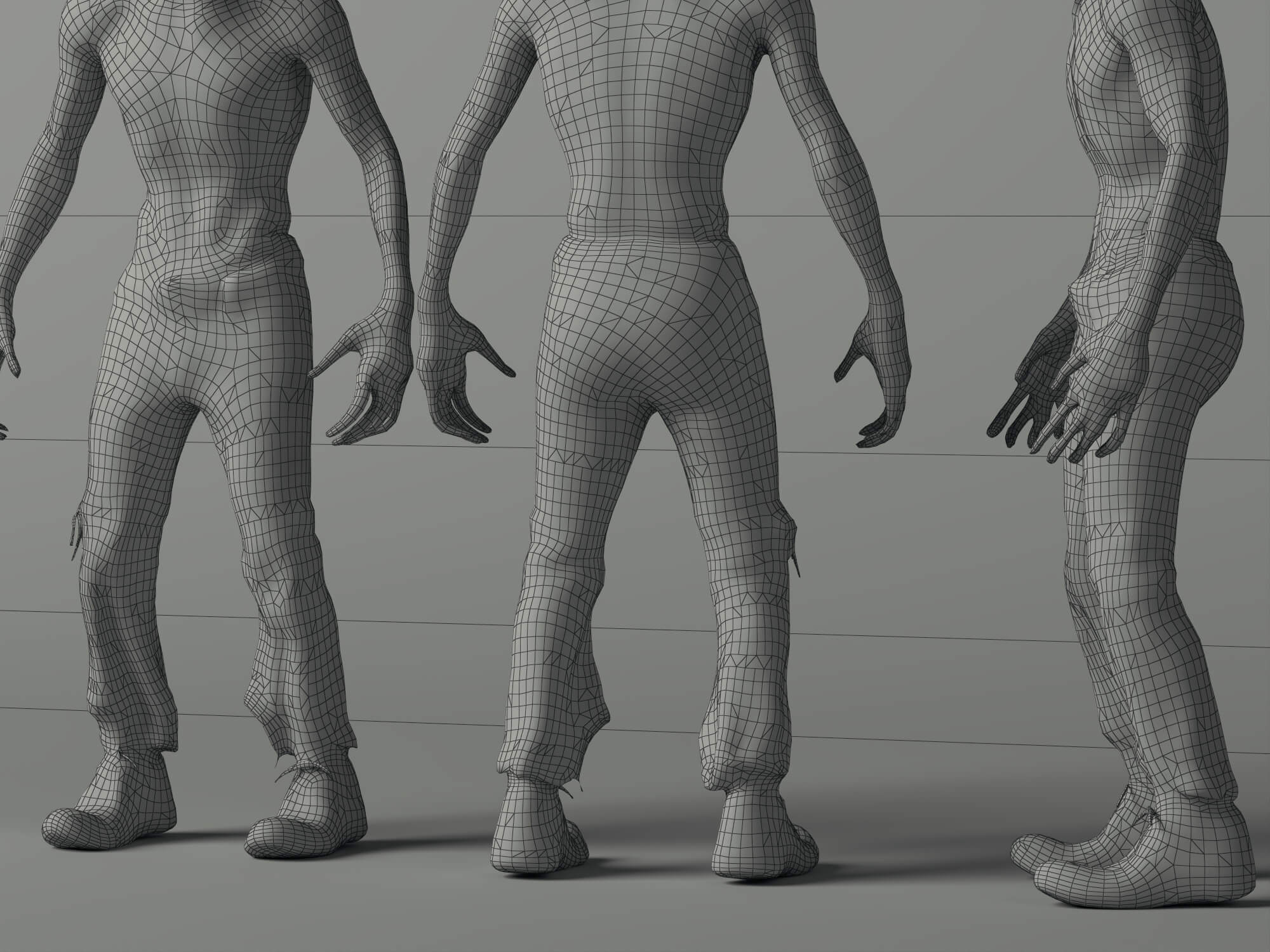 Realistic Male Zombie Character 3D Model 3D Model