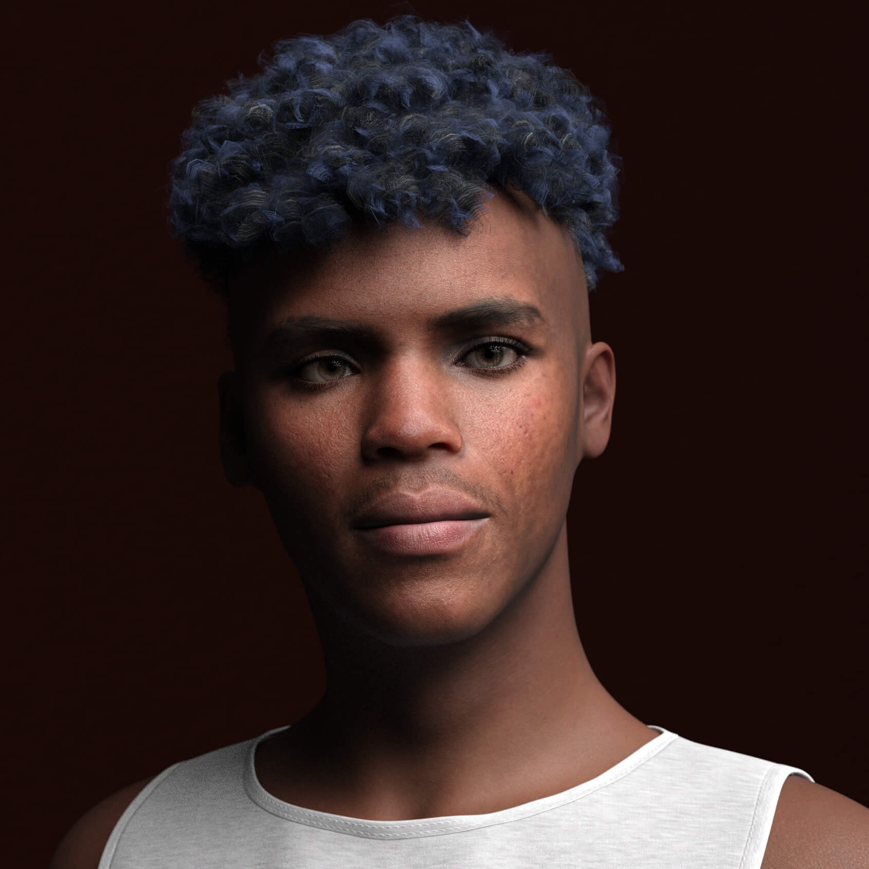 RS Hair - Afro Curly Short Male Hair for G8 Daz Content