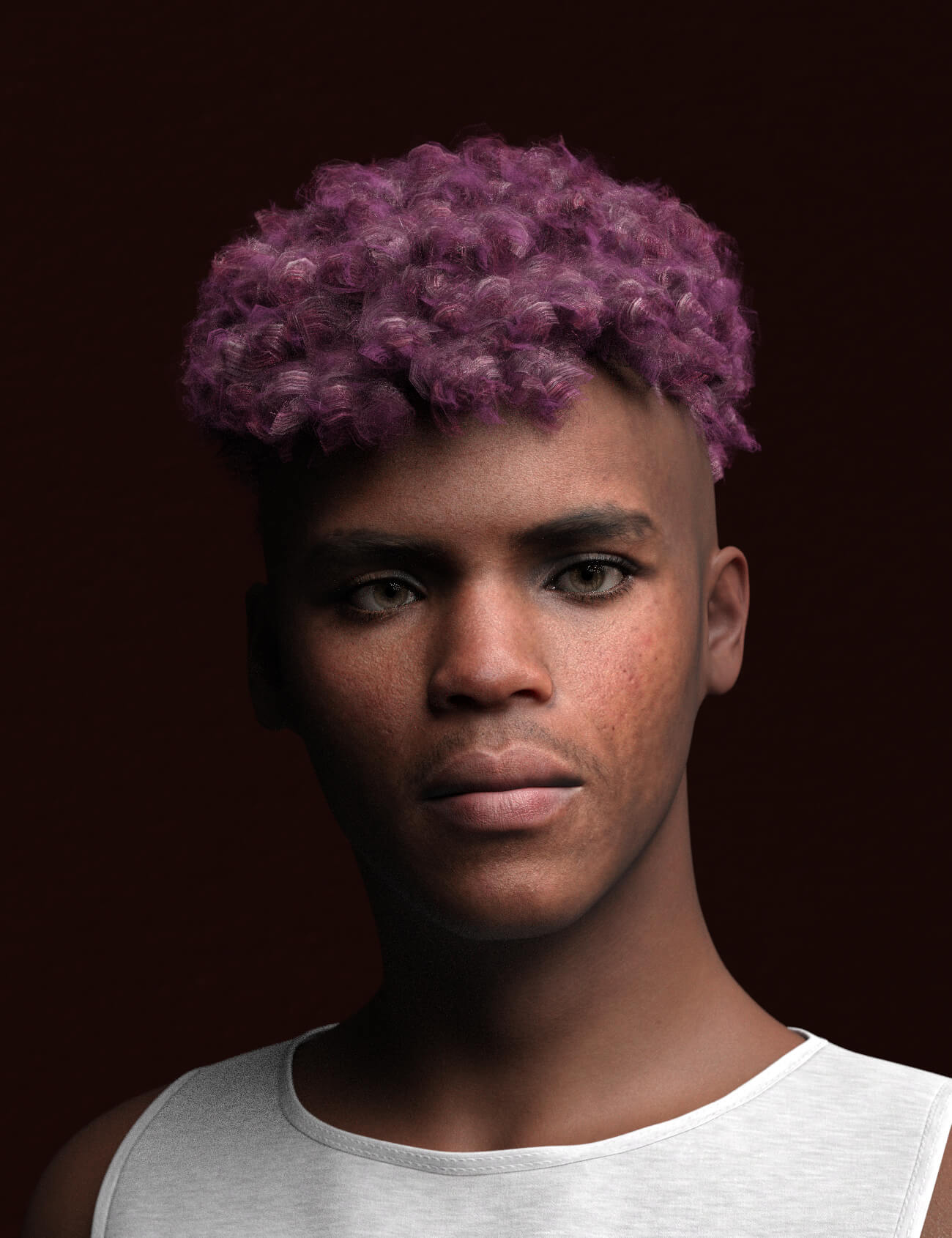 RS Hair - Afro Curly Short Male Hair for G8 Daz Content