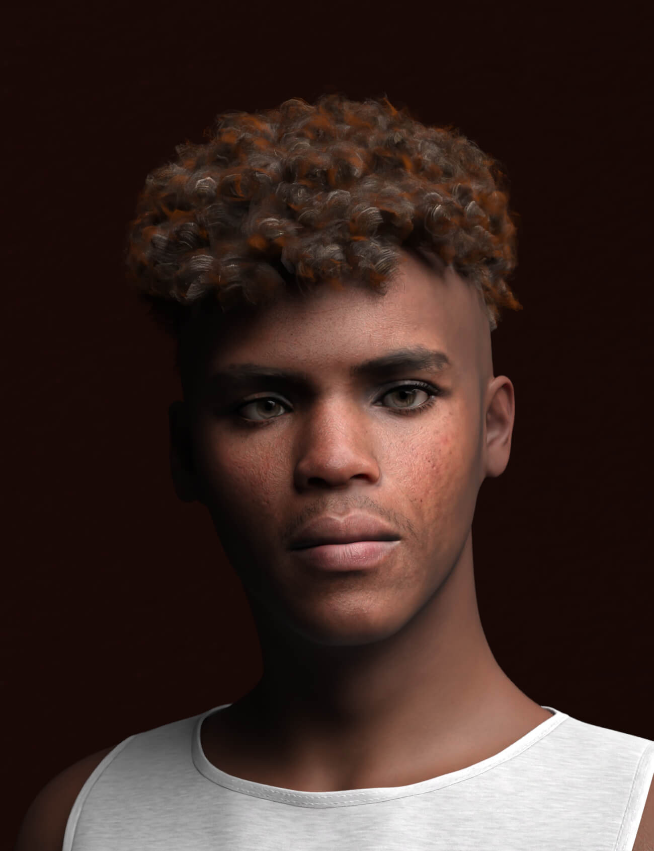 RS Hair - Afro Curly Short Male Hair for G8 Daz Content