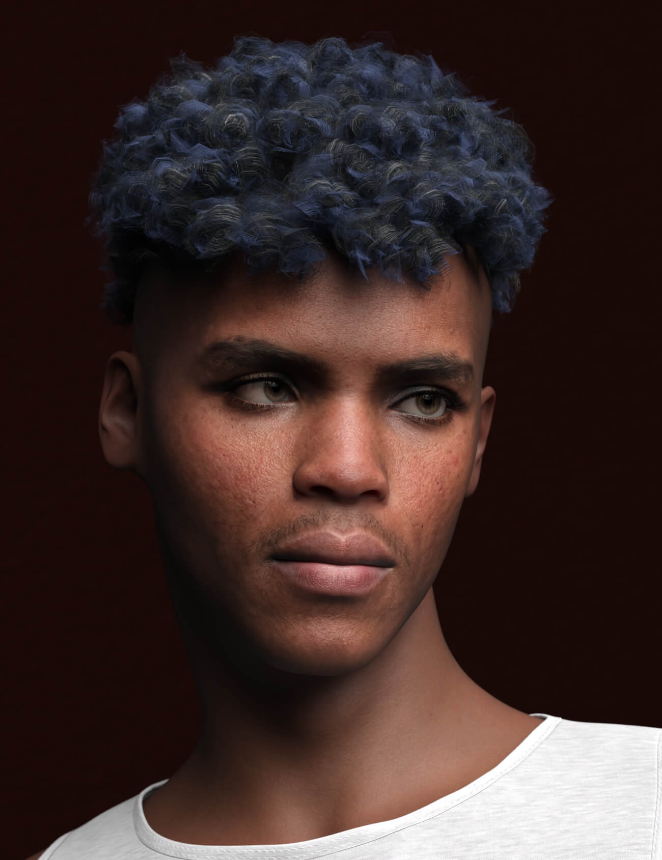 RS Hair - Afro Curly Short Male Hair for G8 Daz Content
