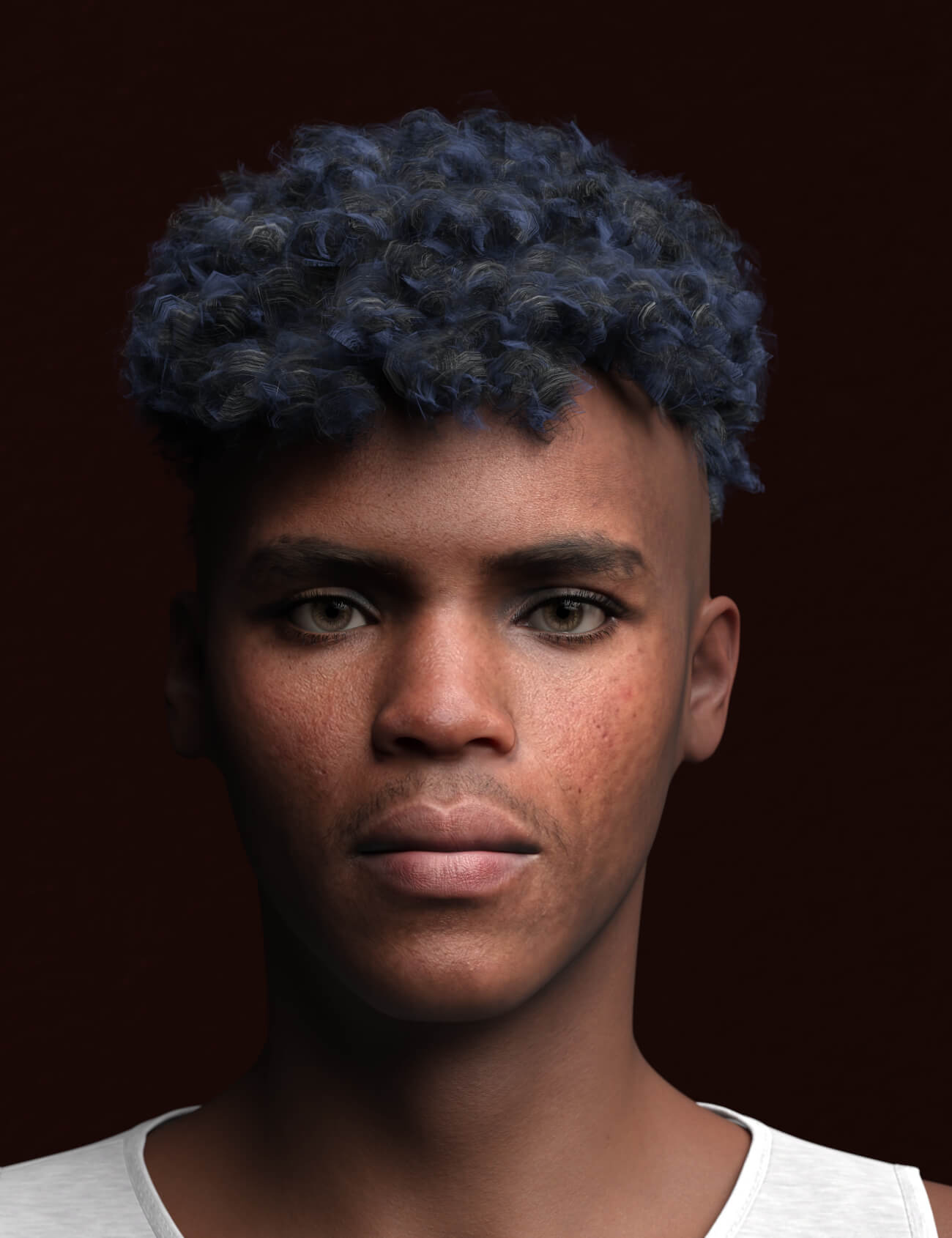 RS Hair - Afro Curly Short Male Hair for G8 Daz Content