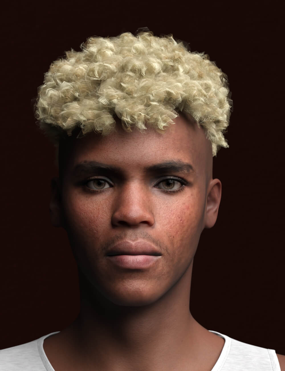 RS Hair - Afro Curly Short Male Hair for G8 Daz Content