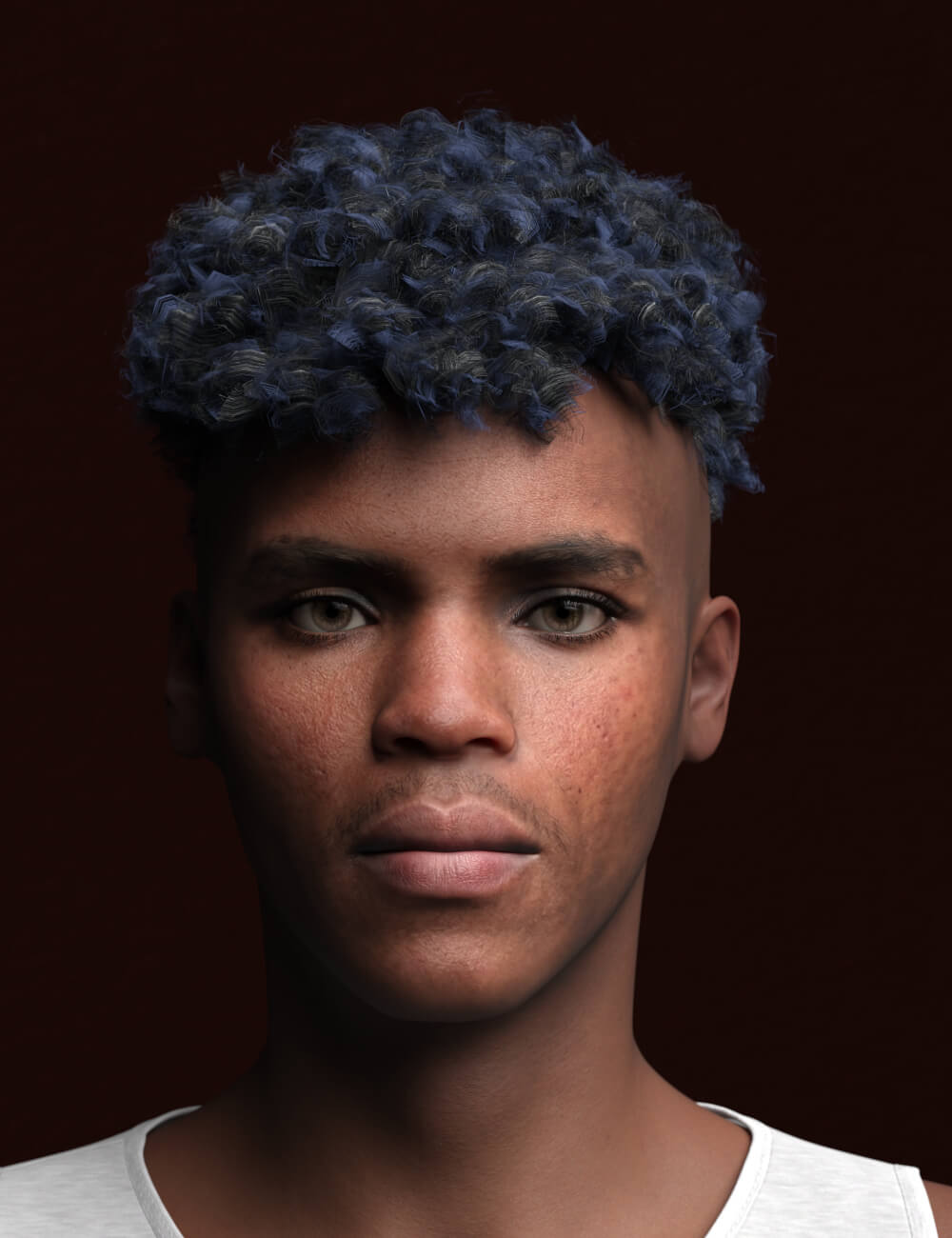RS Hair - Afro Curly Short Male Hair for G8 Daz Content