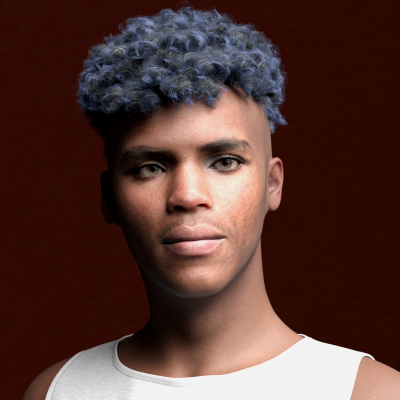 RS Hair - Afro Curly Short Male Hair for G8