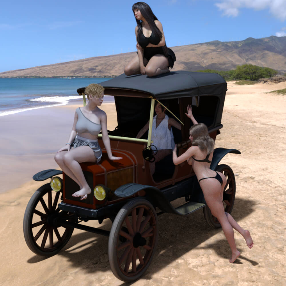 RN Ford Model T &amp 5 Poses G8F Daz Content