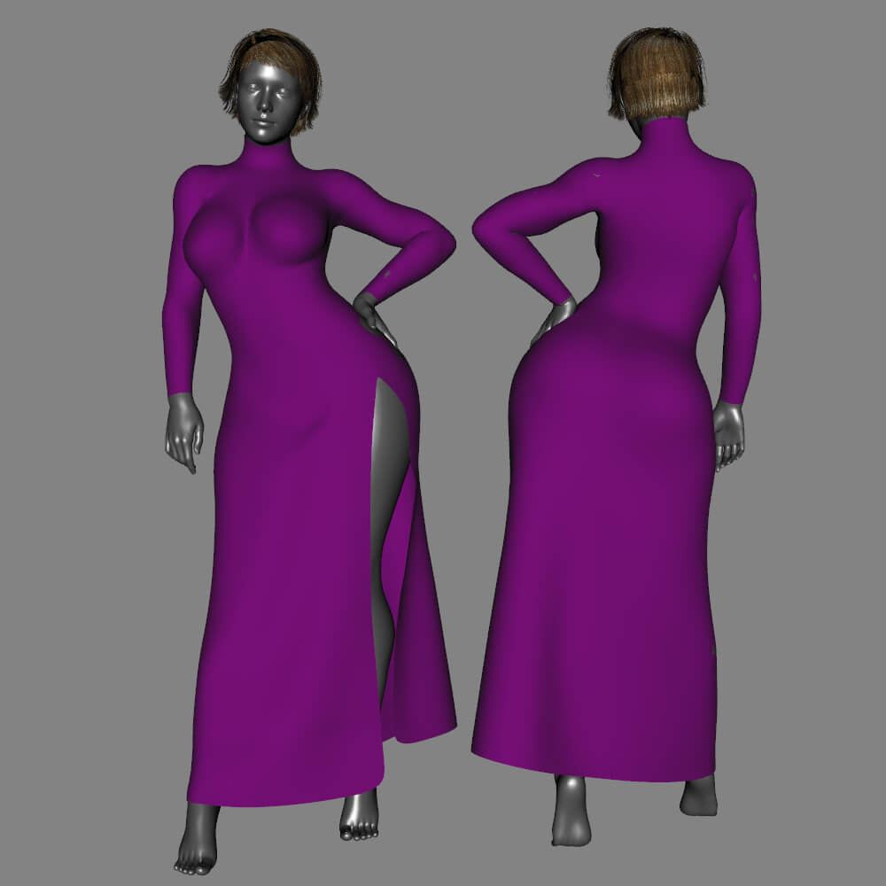 Velvet Dress Render 3D Render, Digital Artwork by Rango2001