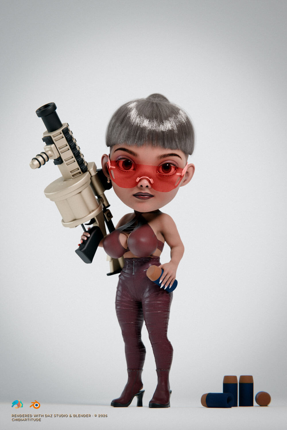 Foam Weapon Is Sexy 3D Render, Digital Artwork by Raph4