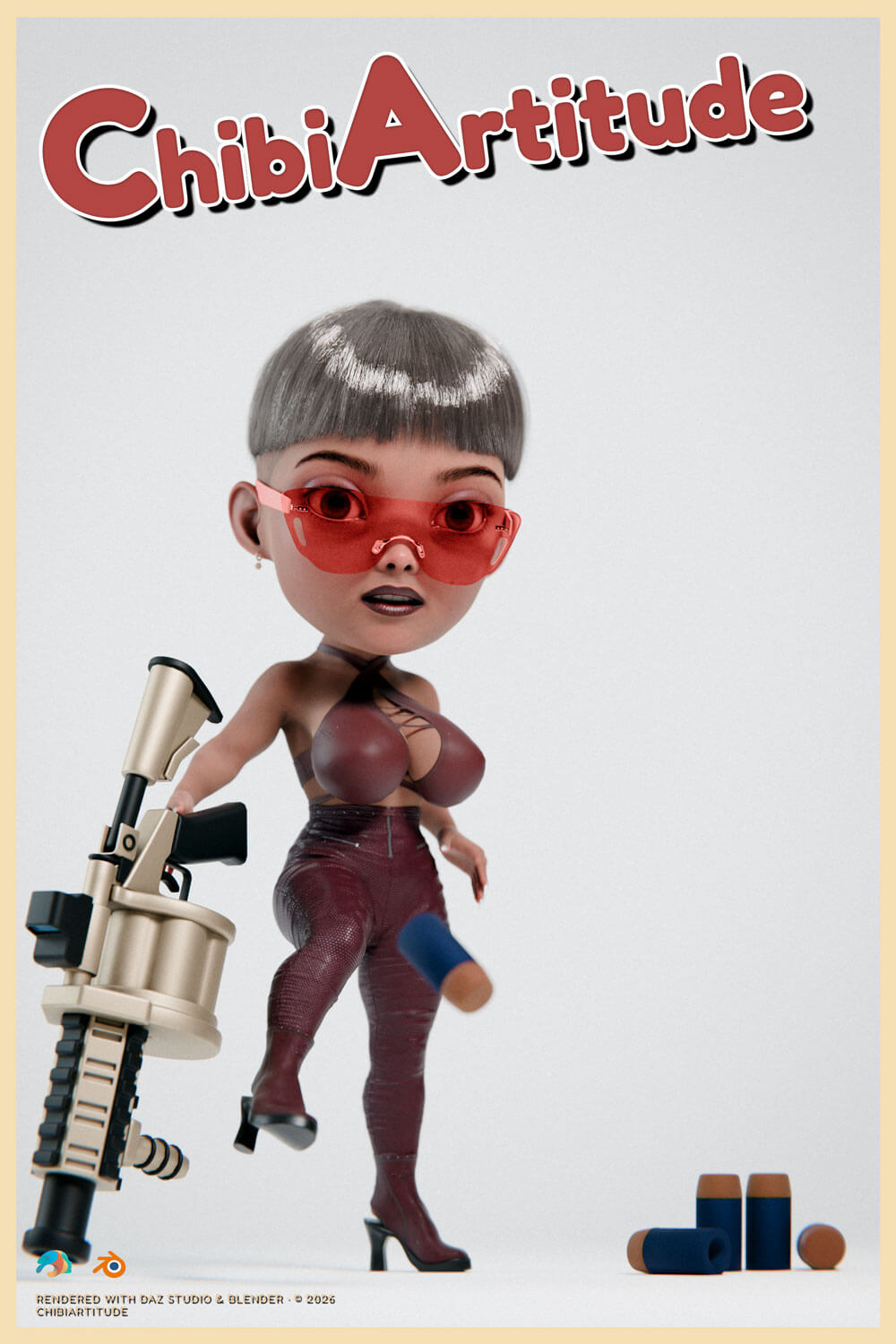 Foam Weapon Is Sexy 3D Render, Digital Artwork by Raph4