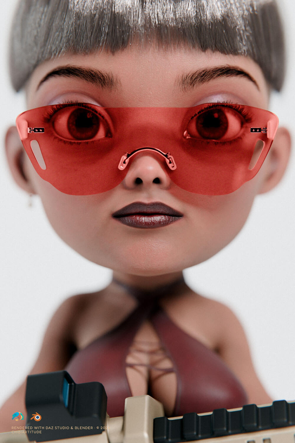 Foam Weapon Is Sexy 3D Render, Digital Artwork by Raph4