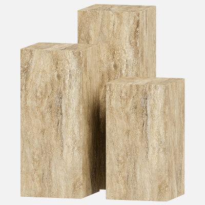 Adelpha-Travertine Side Table