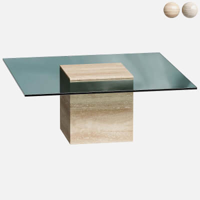 Alessia-Travertine Coffee Table