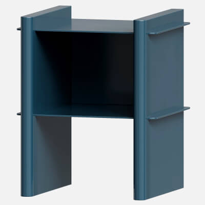 Bedside Table Rami with Metal Elements