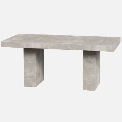 Claire Outdoor Dining Table in Concrete