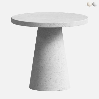 Concrete Pedestal Outdoor Round Dining Table