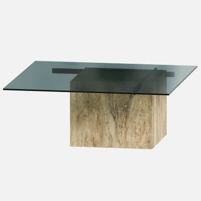 Cora Travertine Coffee Table