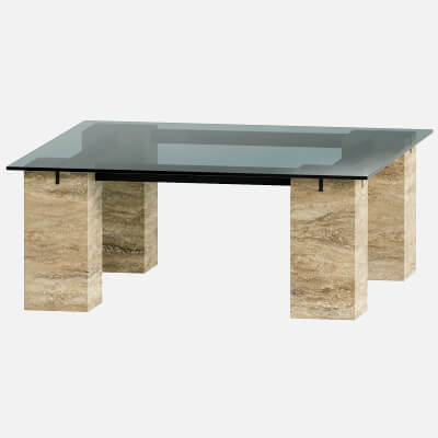 Emilia Travertine Coffee Table
