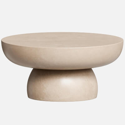 Fayette Round Coffee Table with Pedestal Base
