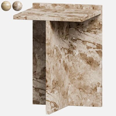 Helenka Travertine Side Table