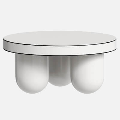 Jasper White Glossy Coffee Table