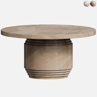 Miya Outdoor Coffee Table Round Short Ivory