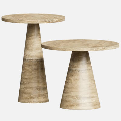 Parla Travertine Side Table