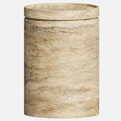 Shrub Travertine Side Table