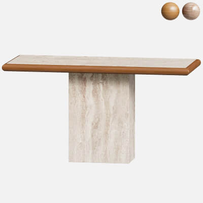 Travertine Console Table