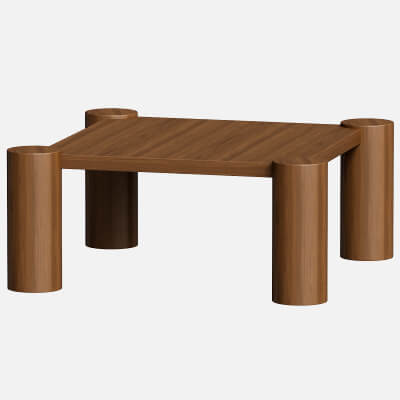 Trescott Square Wood Coffee Table