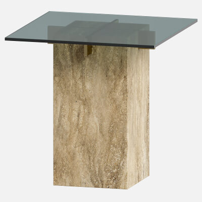Xana Travertine Side Table