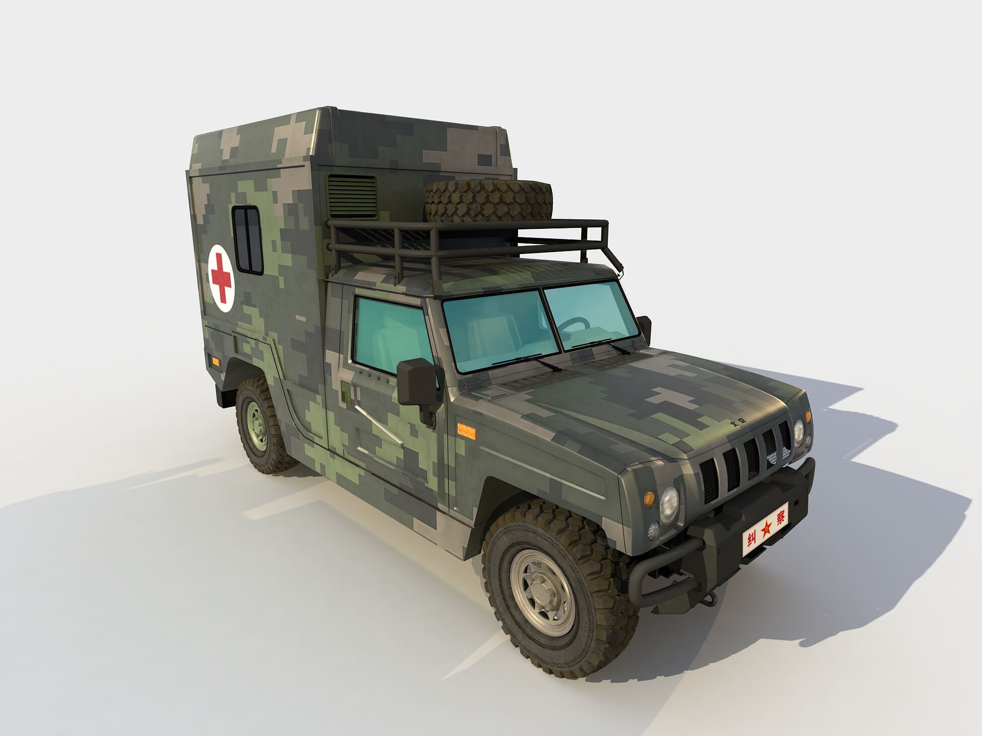 BAIC Warrior Ambulance Version 3D Model