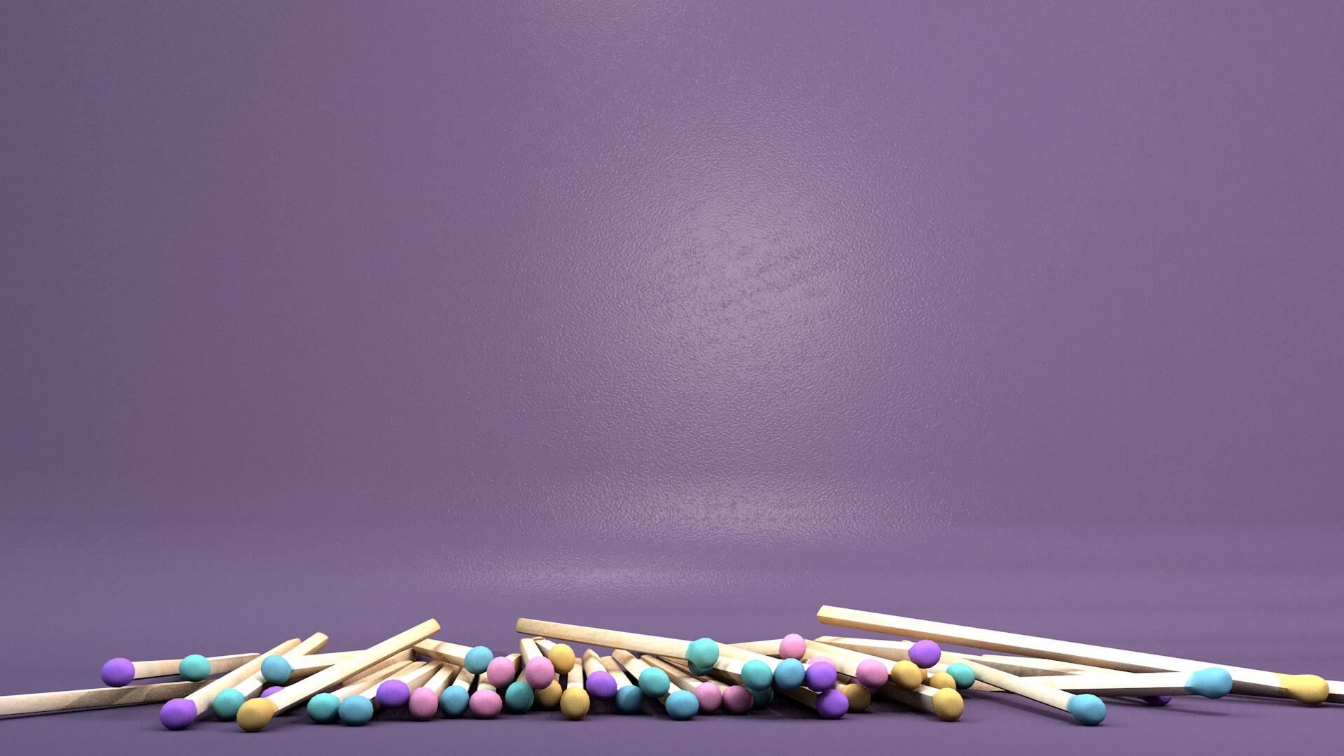 Colored Matchsticks 3D Model