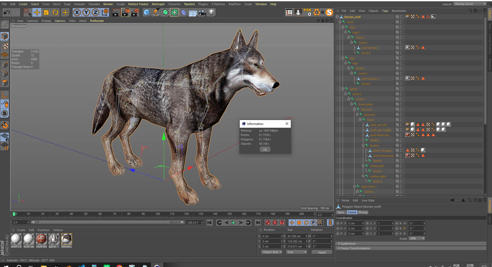 Iberian Wolf 3D Model