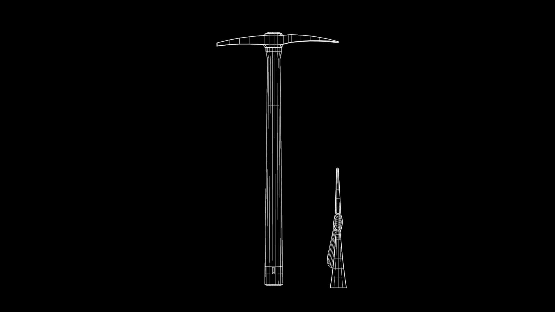 Old Pickaxe Tools 3D Model