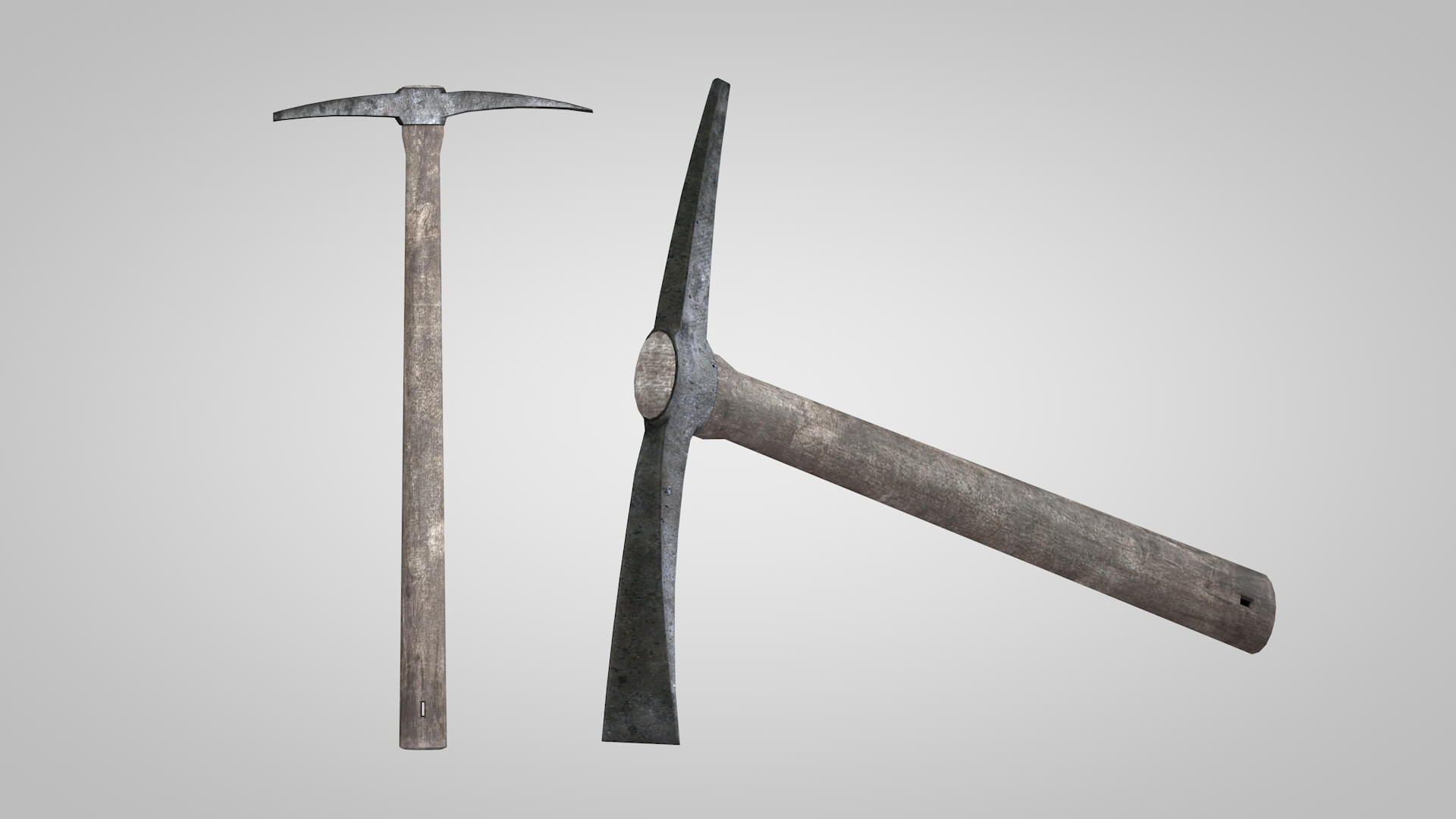 Old Pickaxe Tools 3D Model