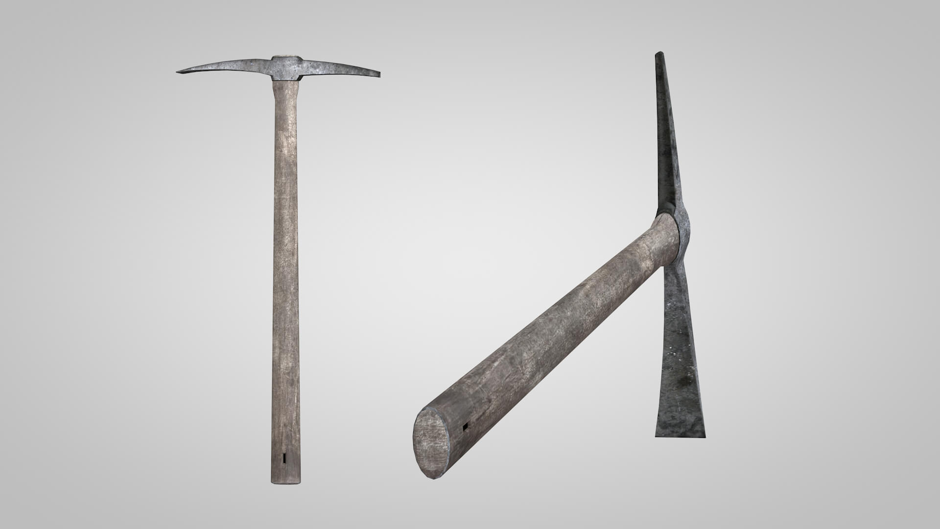 Old Pickaxe Tools 3D Model