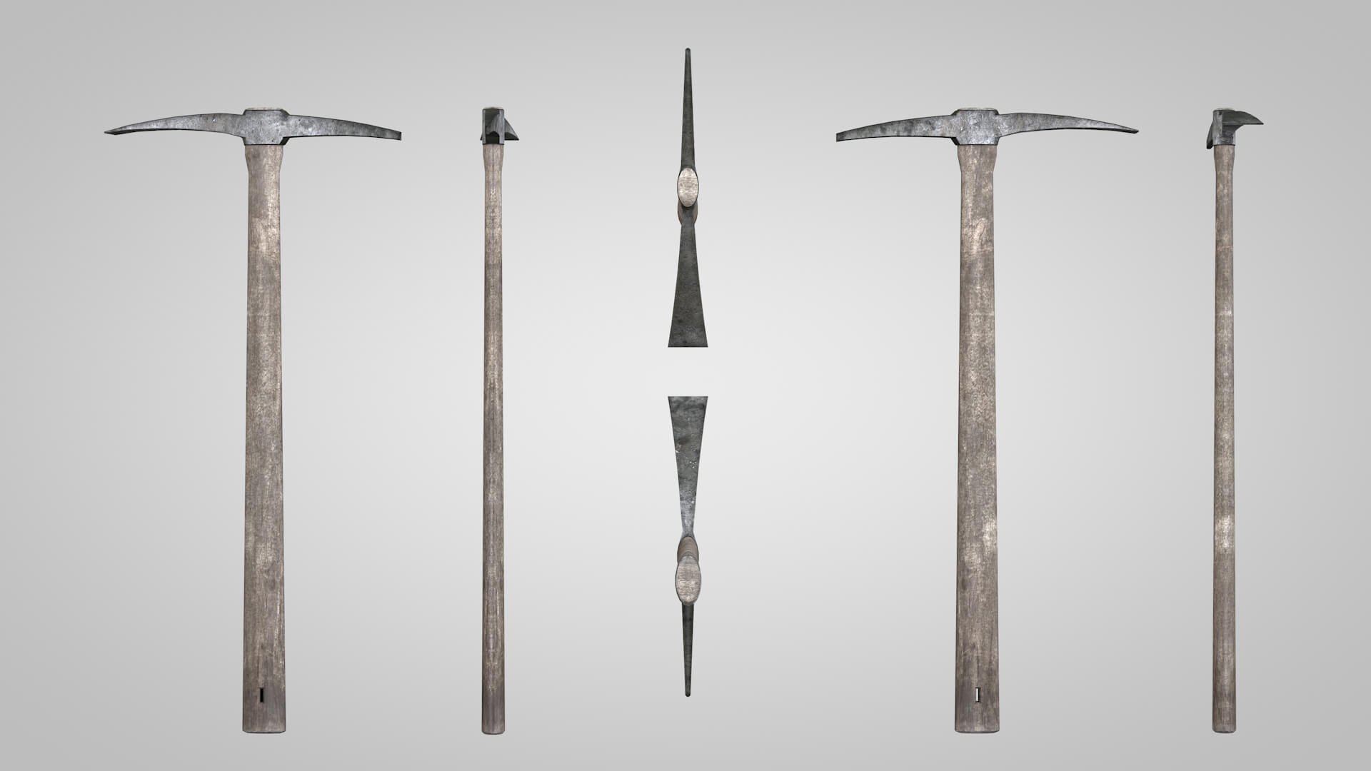 Old Pickaxe Tools 3D Model