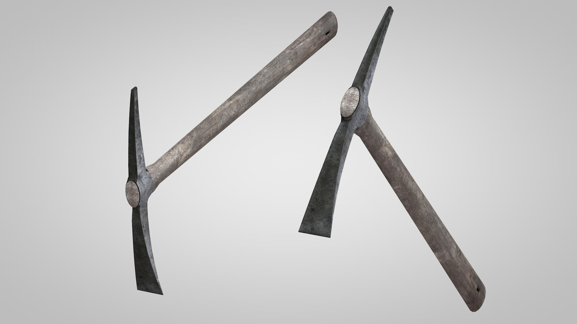 Old Pickaxe Tools 3D Model