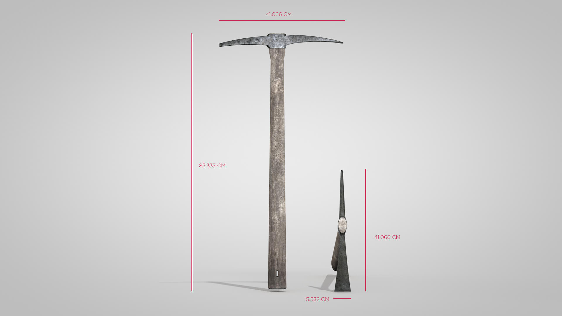 Old Pickaxe Tools 3D Model
