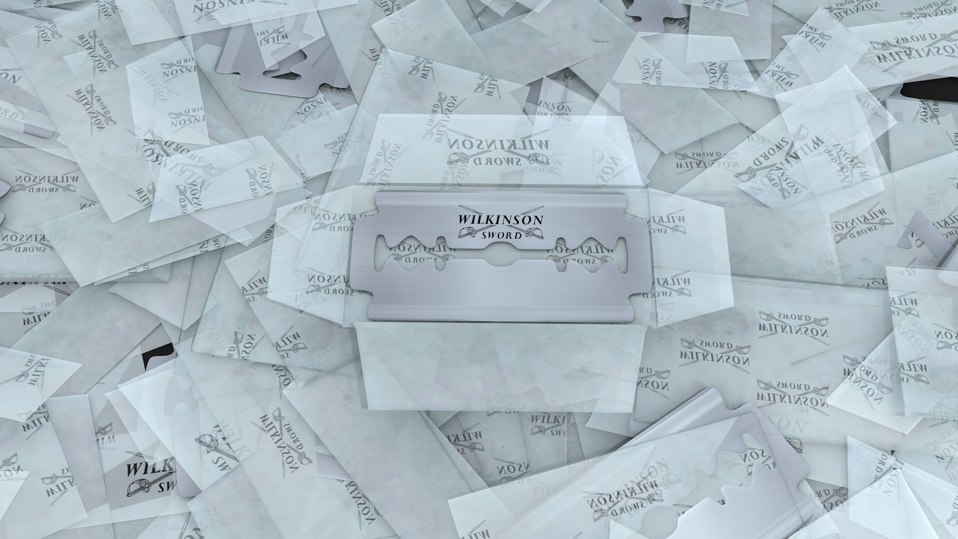 Razor Blade and Packaging 3D Model